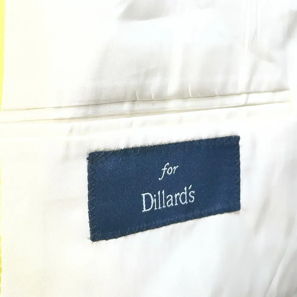 Hart Schaffner Marx Blazer 48L Bright Yellow Dillard’s Made USA Mens Sport Coat